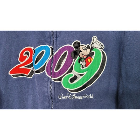 Walt‎ Disney World Resort Sweatshirt Size 2XL 2009 Mickey Mouse Blue Fleece - Picture 6 of 13